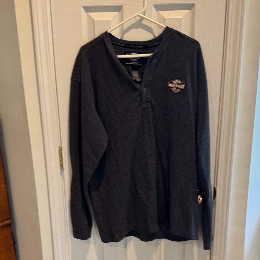 Harley-Davidson Men's Dark Gray Long Sleeve Tee